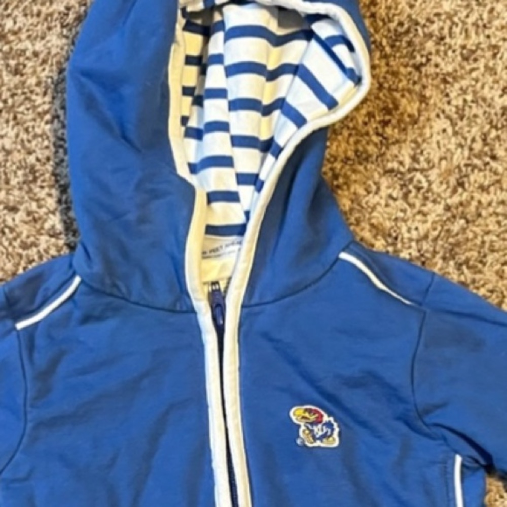 NWOT. Little Kids KU (Kansas Jayhawk) Jacket with Hood. Size 4T.